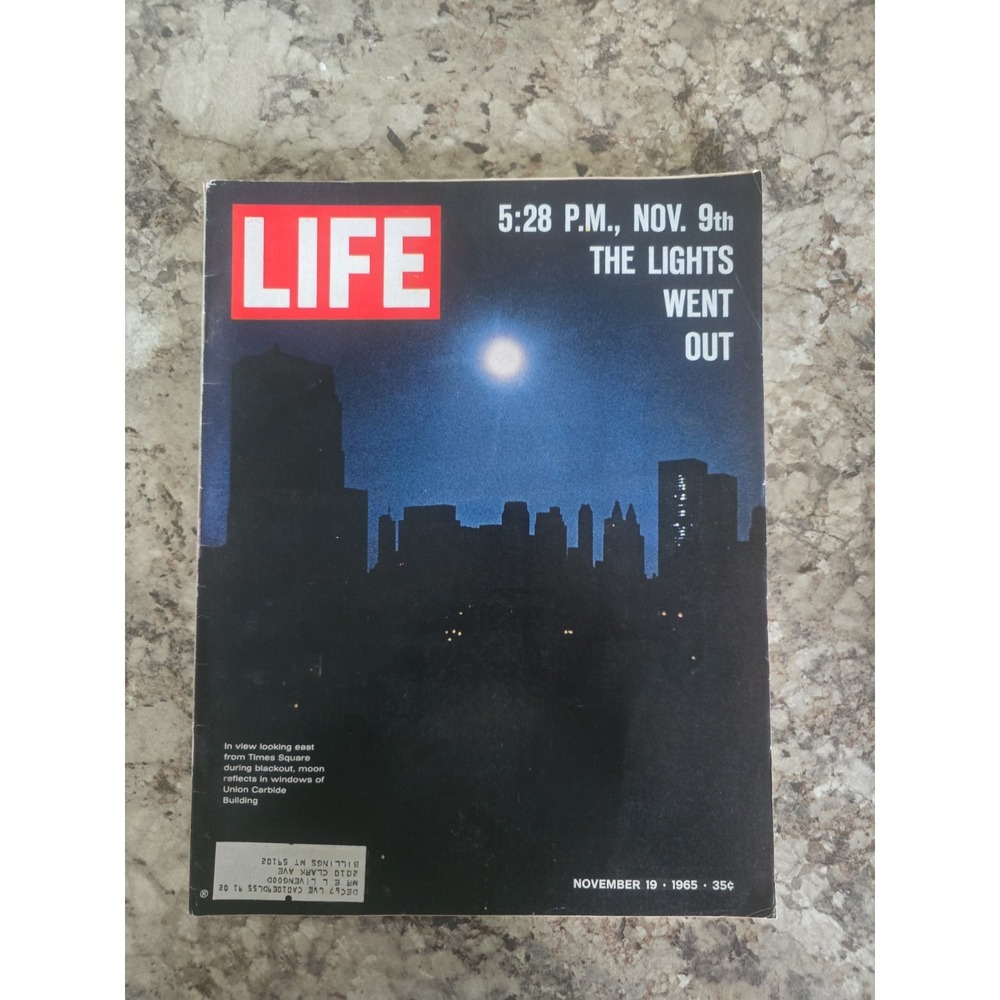 1965 November 19 LIFE Magazine 5:28 PM Nov 9th The Lights Went Out